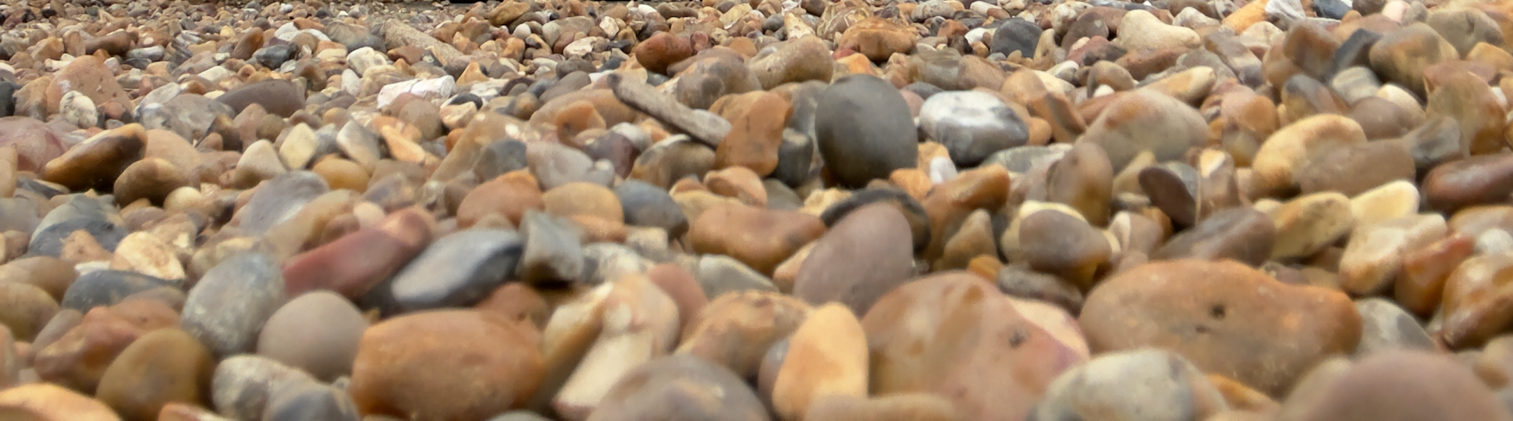 Smooth stones arranged on a surface